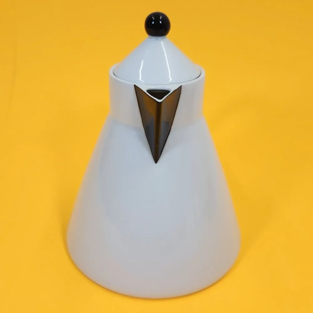 Ysenburg Art Werk Teapot Black White Waechtersbach Vintage Porcelain Ceramics